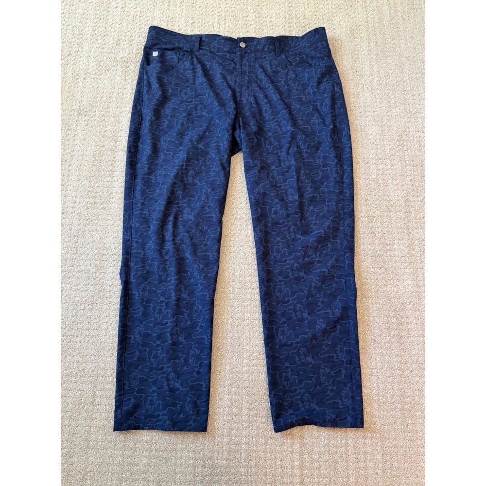Peter Millar Crown Sport Golf Pants Men's 40x30 Camo Skull Print Performance